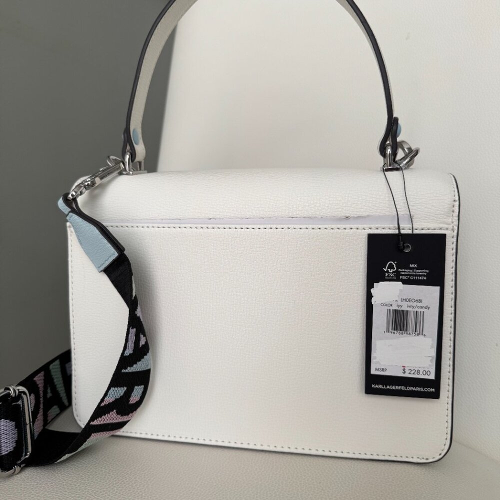 Karl Lagerfeld Ivory/Candy Crossbody/Handbag NWT - Picture 7 of 8